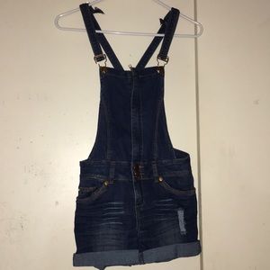 Jean short overalls